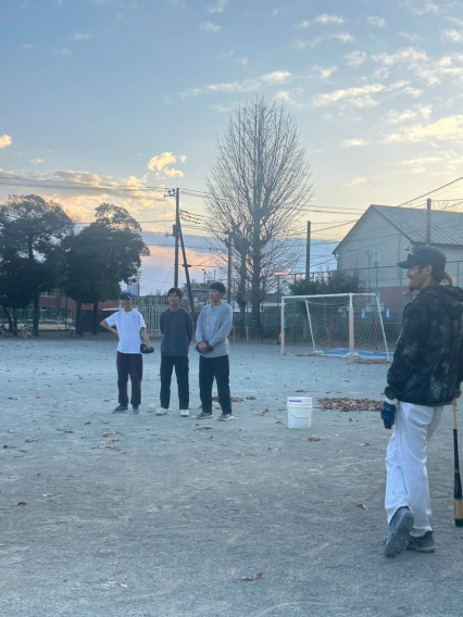 中学生のOBが激励（12/21）